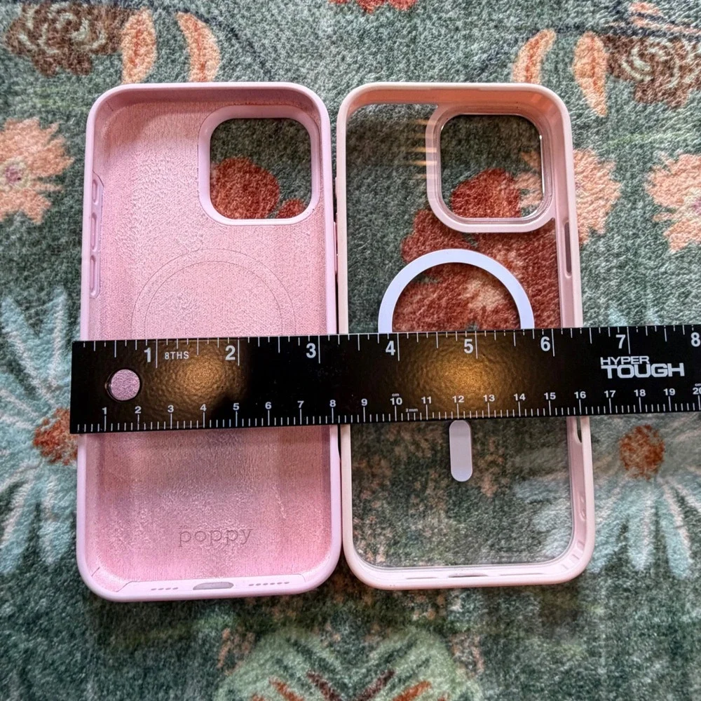 XO Poppy iPhone 16 Pro Max Case Bundle Pink‎ Silicone and Clear MagSafe 2 Pack